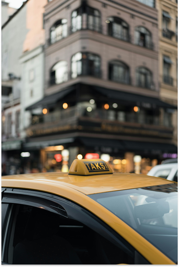 Yellow Taxi in City